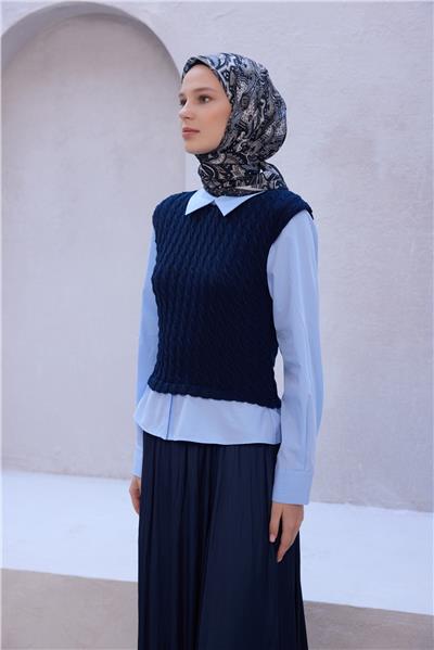 BELLİ ETNİK DESEN PREMIUM SOFT SİYAH EŞARP 5