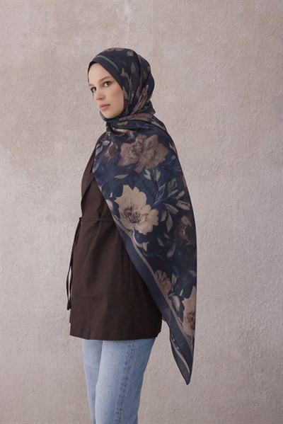 Belli Fresh Çiçek Desen Çiçek Desen Sanda Şal 1362-67 - 67