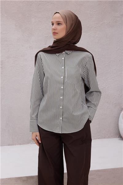 BELLİ FRESH GEÇİŞLİ DESEN KAHVE-VİZON DEGRADE ŞAL