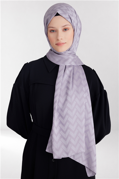 Belli Fresh Geometrik Desen Açık Lila Capri Şal 2 - 247780
