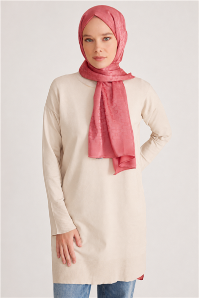 Belli Fresh Geometrik Desen Açık Pembe Jakarlı Şal 2 - 249077