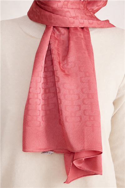 Belli Fresh Geometrik Desen Açık Pembe Jakarlı Şal 2 - 249077