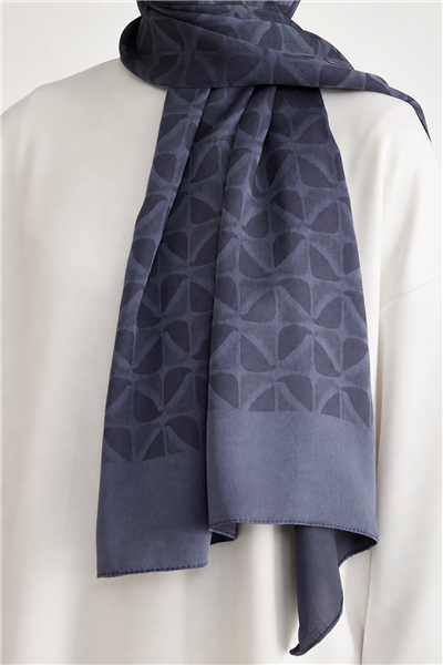 Belli Fresh Geometrik Desen Antrasit Capri Şal 1 - 242107