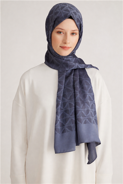 Belli Fresh Geometrik Desen Antrasit Capri Şal 1 - 242107