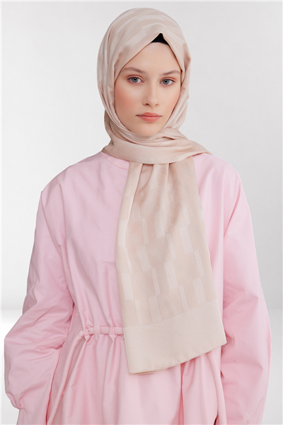 Belli Fresh Geometrik Desen Bej Capri Şal 3 - 247776