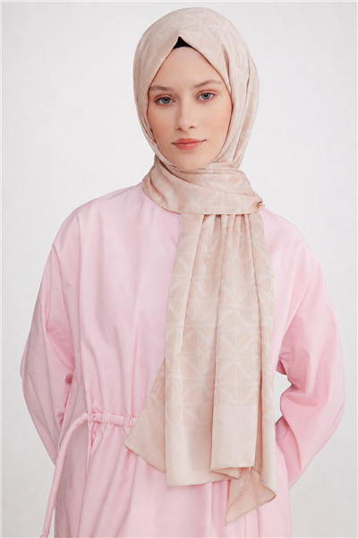 Belli Fresh Geometrik Desen Bej Capri Şal 1 - 247776