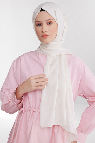 Belli Fresh Geometrik Desen Beyaz Capri Şal 3 - 247772