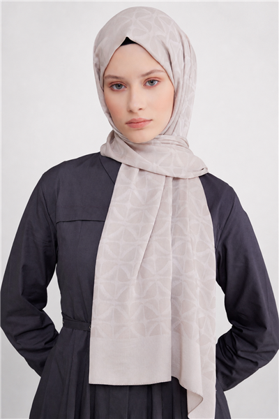 Belli Fresh Geometrik Desen Ekru Capri Şal 1 - 247775