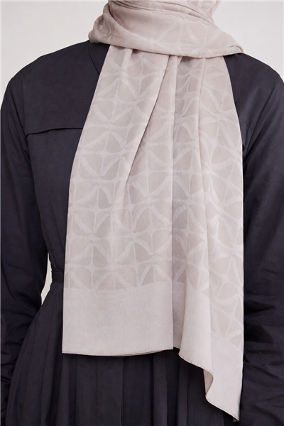 Belli Fresh Geometrik Desen Ekru Capri Şal 1 - 247775