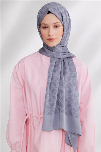 Belli Fresh Geometrik Desen Gri Capri Şal 1 - 247779