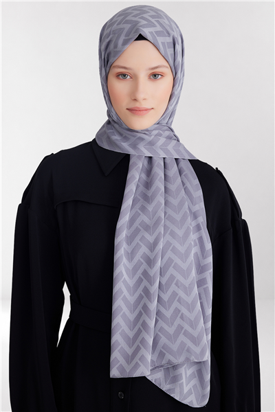 Belli Fresh Geometrik Desen Gri Capri Şal 2 - 247779