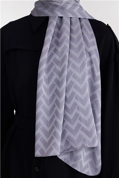 Belli Fresh Geometrik Desen Gri Capri Şal 2 - 247779