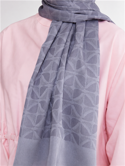 Belli Fresh Geometrik Desen Gri Capri Şal 1 - 247779