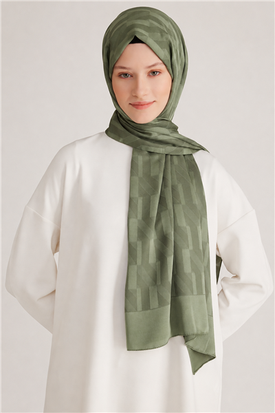 Belli Fresh Geometrik Desen Haki Capri Şal 3 - 247785