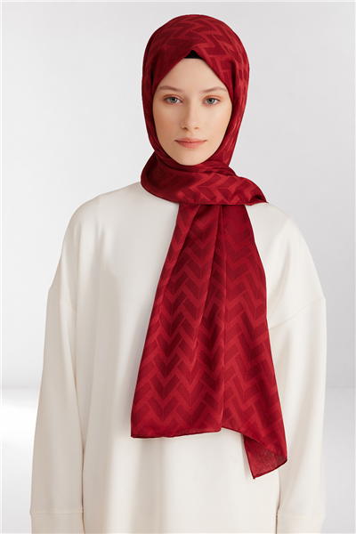 Belli Fresh Geometrik Desen Kırmızı Capri Şal 2 - 247800
