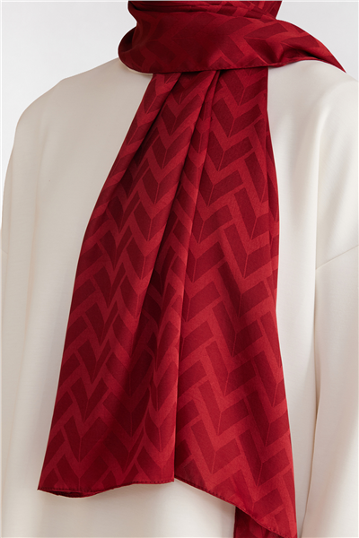 Belli Fresh Geometrik Desen Kırmızı Capri Şal 2 - 247800