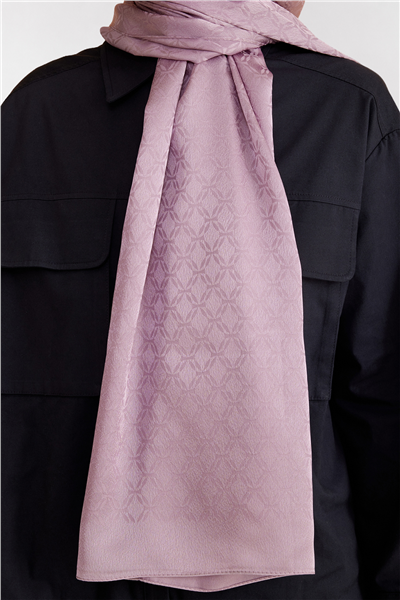 Belli Fresh Geometrik Desen Lila Jakarlı Şal 3 - 247787