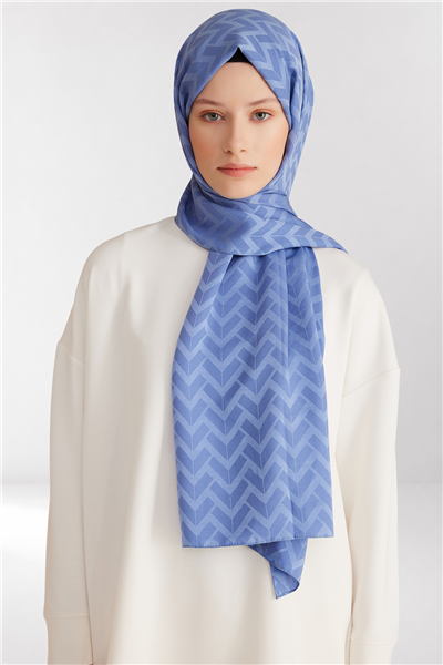 Belli Fresh Geometrik Desen Mavi Capri Şal 2 - 247794