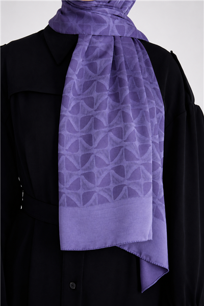 Belli Fresh Geometrik Desen Mor Capri Şal 1 - 247795