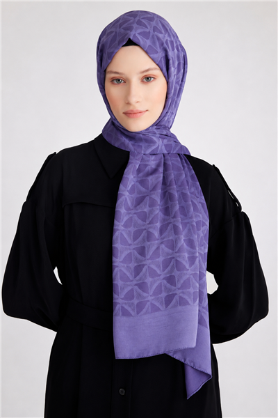 Belli Fresh Geometrik Desen Mor Capri Şal 1 - 247795