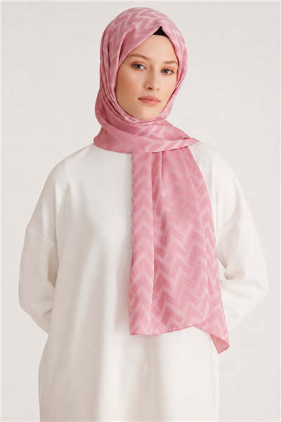 Belli Fresh Geometrik Desen Pembe Capri Şal 2 - 241823