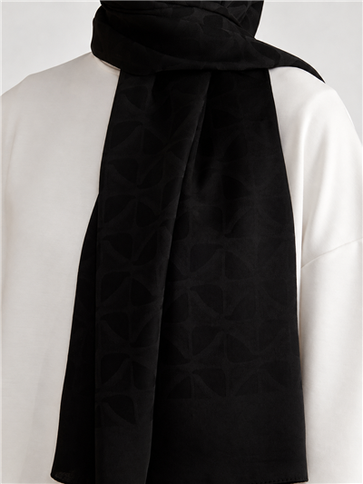 Belli Fresh Geometrik Desen Siyah Capri Şal 1 - 247799