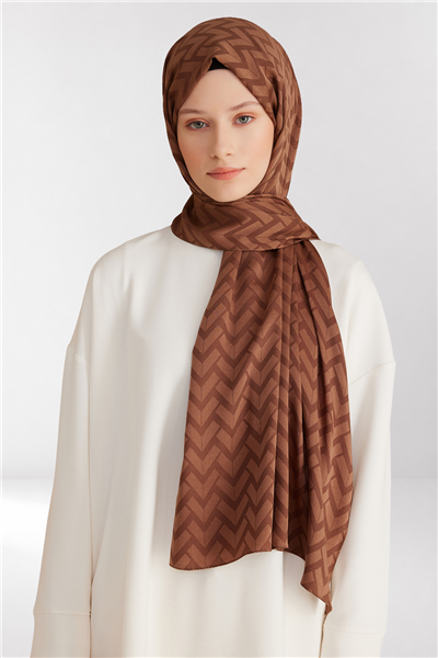 Belli Fresh Geometrik Desen Taba Capri Şal 2 - 247792