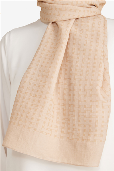 Belli Fresh Hasır Desen Bej Siena Şal 3 - 21005