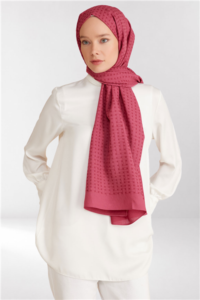 Belli Fresh Hasır Desen Pembe Siena Şal 3 - 21045