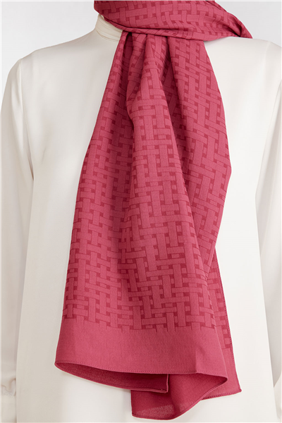 Belli Fresh Hasır Desen Pembe Siena Şal 3 - 21045