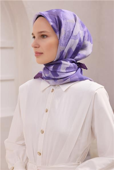 BELLİ FRESH ÇİÇEK DESEN MOR MODAL EŞARP 20