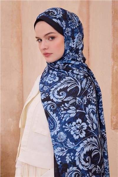 BELLİ FRESH MODAL LACİVERT MAVİ ŞAL 4