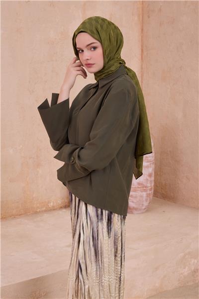 BELLİ FRESH GEOMETRİK DESEN HAKİ PERYY ŞAL 1