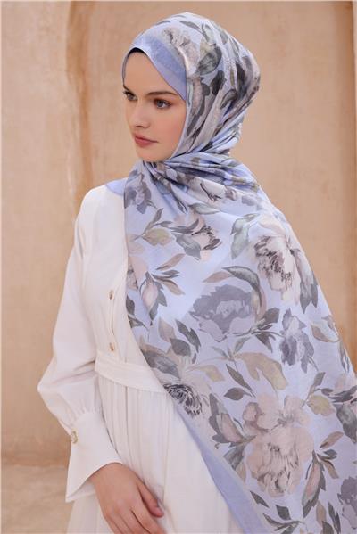 BELLİ FRESH ÇİÇEK DESEN LİLA SANDA ŞAL 1362