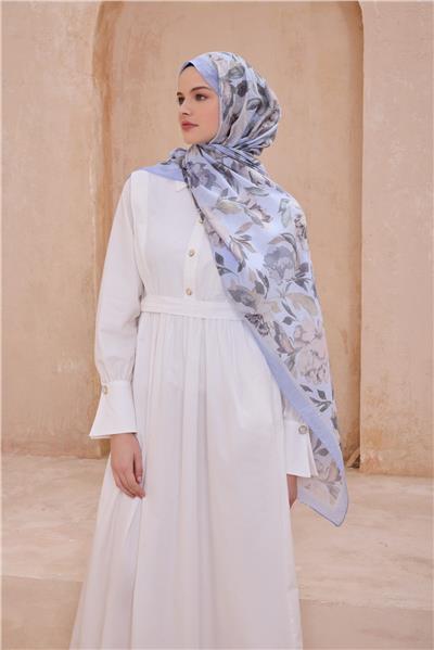 BELLİ FRESH ÇİÇEK DESEN LİLA SANDA ŞAL 1362