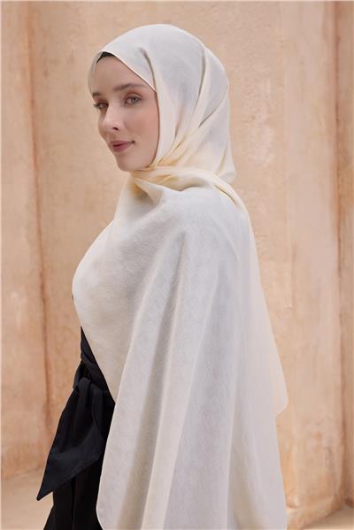 Belli Fresh Logo Desen Krem Siena Şal 5 - 58