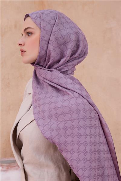 Belli Fresh Monogram Desen Lila Siena Şal 5 - 31