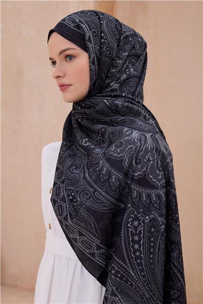 BELLİ FRESH ETNİK DESEN SİYAH VİNTAGE ŞAL 3