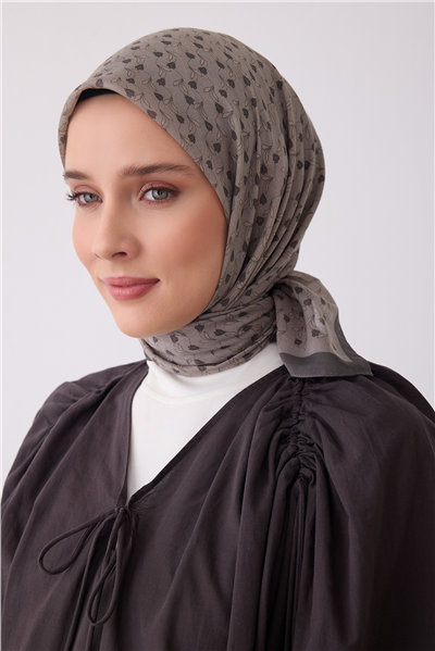 Belli Fresh Vizon Çiçek Desen Soft Eşarp 4001 - 22