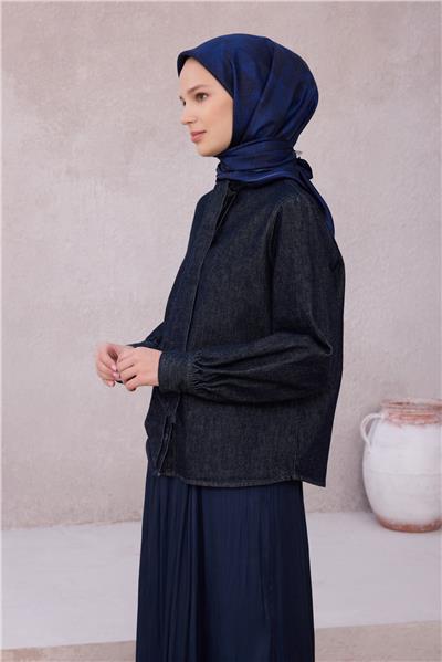 BELLİ GEOMETİK DESEN İPEK EŞARP 4201D (TWILL) LACİVET - 39