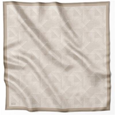 BELLİ GEOMETİK DESEN İPEK EŞARP 4201D (TWILL) TAŞ - 31