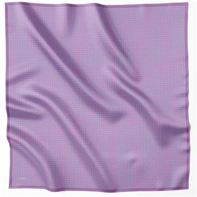 BELLİ GEOMETİK DESEN İPEK EŞARP 4203D (TWILL) MOR - 34