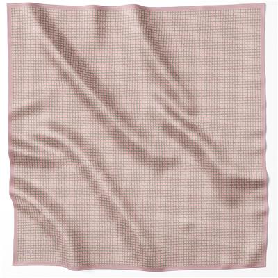 BELLİ GEOMETİK DESEN İPEK EŞARP 4203D (TWILL) PUDRA - 07