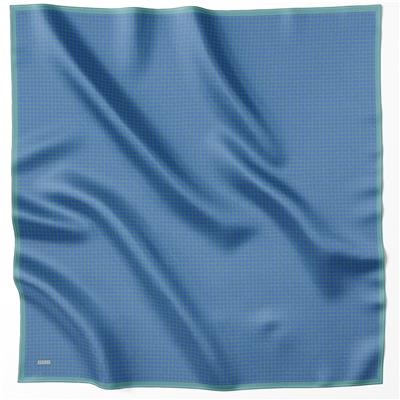 BELLİ GEOMETİK DESEN İPEK EŞARP 4203D (TWILL) MAVİ - 36