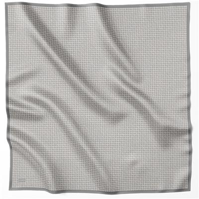 BELLİ GEOMETİK DESEN İPEK EŞARP 4203D (TWILL) GRİ - 32