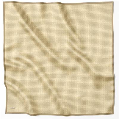 BELLİ GEOMETİK DESEN İPEK EŞARP 4203D (TWILL) HARDAL - 38