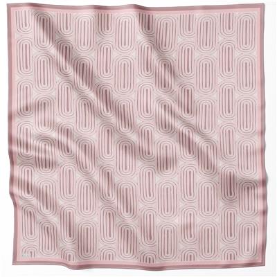 BELLİ GEOMETİK DESEN İPEK EŞARP 4209D (TWILL) PUDRA - 03