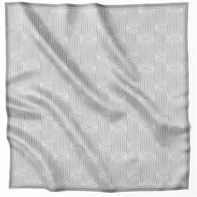 BELLİ GEOMETİK DESEN İPEK EŞARP 4209D (TWILL) GÜMÜŞ - 04