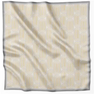 BELLİ GEOMETİK DESEN İPEK EŞARP 4209D (TWILL) SARI - 81