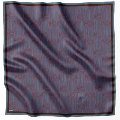 BELLİ GEOMETİK DESEN İPEK EŞARP 4209D (TWILL) MOR - 56
